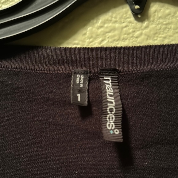 NEW! Maurice’s Black Button Down Cardigan Sweater, 3/4 sleeve. Size 1x - Picture 2 of 3